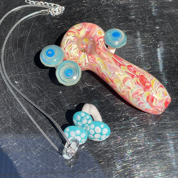 Mushroom Glass Pipe Combo Glass Pipe GXG Studio   