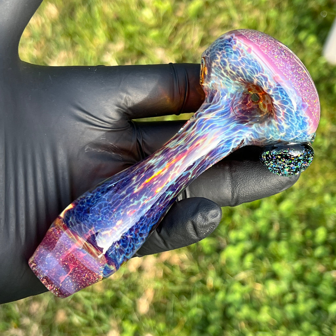 Custom Large Nebula Cropal Spoon Glass Pipe Tako Glass   