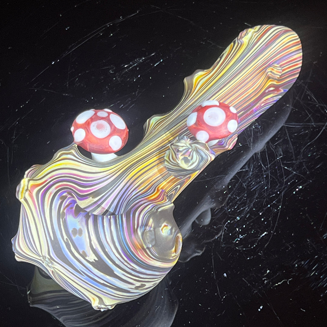 Woodgrain Shroom Branch Spoon Glass Pipe Wazoo Glass