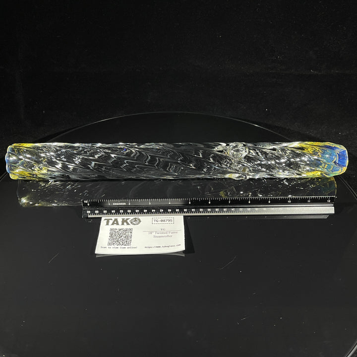 18" Twisted Fume Steamroller Glass Pipe TG