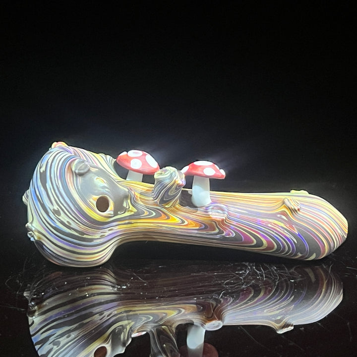 Woodgrain Shroom Branch Spoon Glass Pipe Wazoo Glass