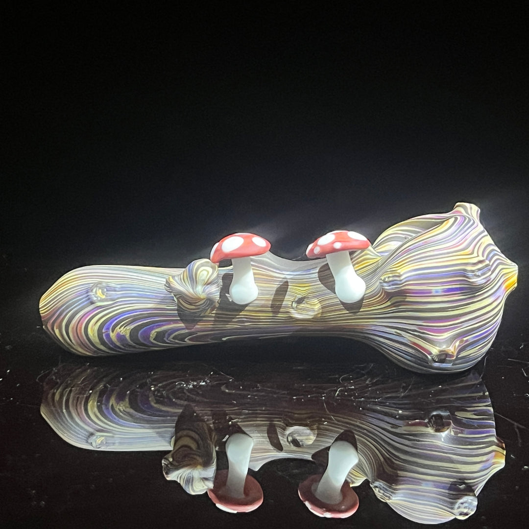 Woodgrain Shroom Branch Spoon Glass Pipe Wazoo Glass