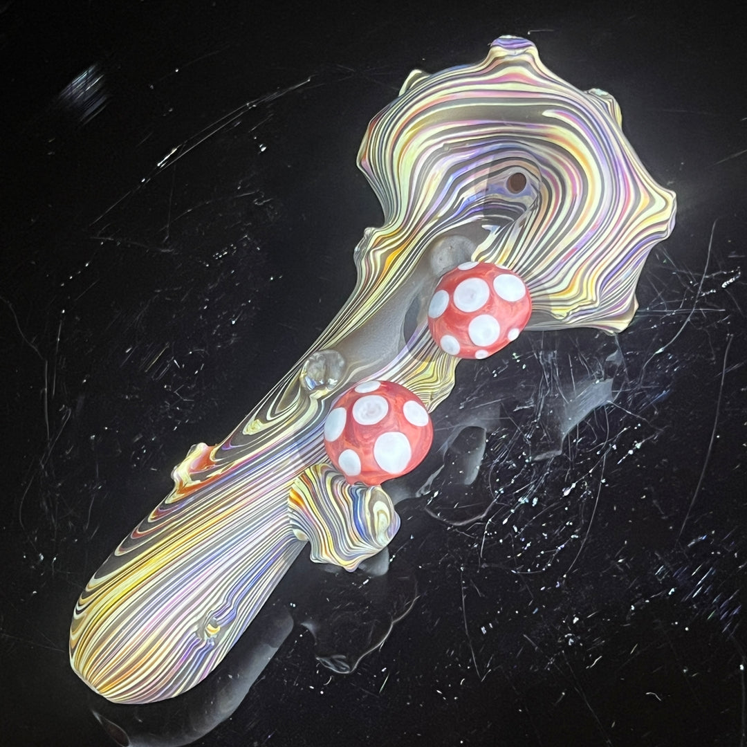 Woodgrain Shroom Branch Spoon Glass Pipe Wazoo Glass