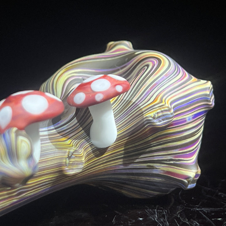 Woodgrain Shroom Branch Spoon Glass Pipe Wazoo Glass