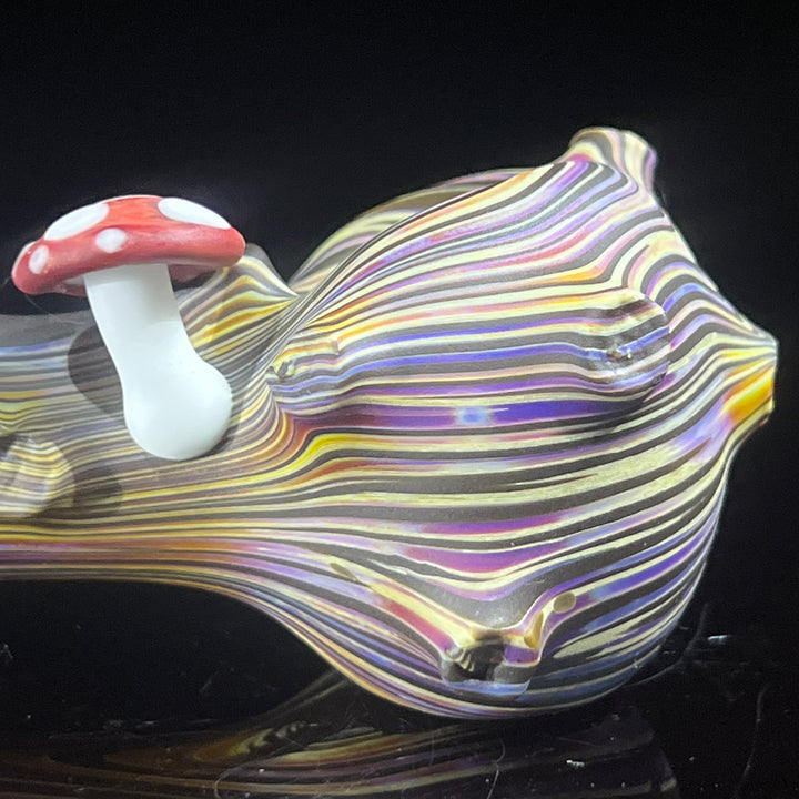 Woodgrain Shroom Branch Spoon Glass Pipe Wazoo Glass