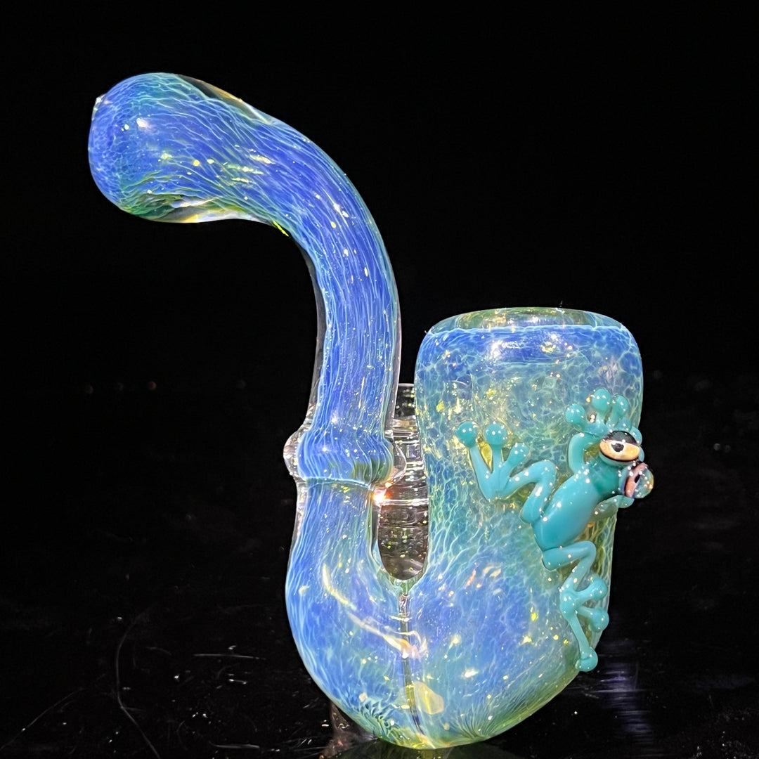 Color Changing Green Frog Sherlock Glass Pipe Beezy Glass   