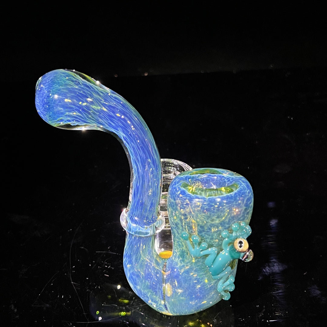 Color Changing Green Frog Sherlock Glass Pipe Beezy Glass   