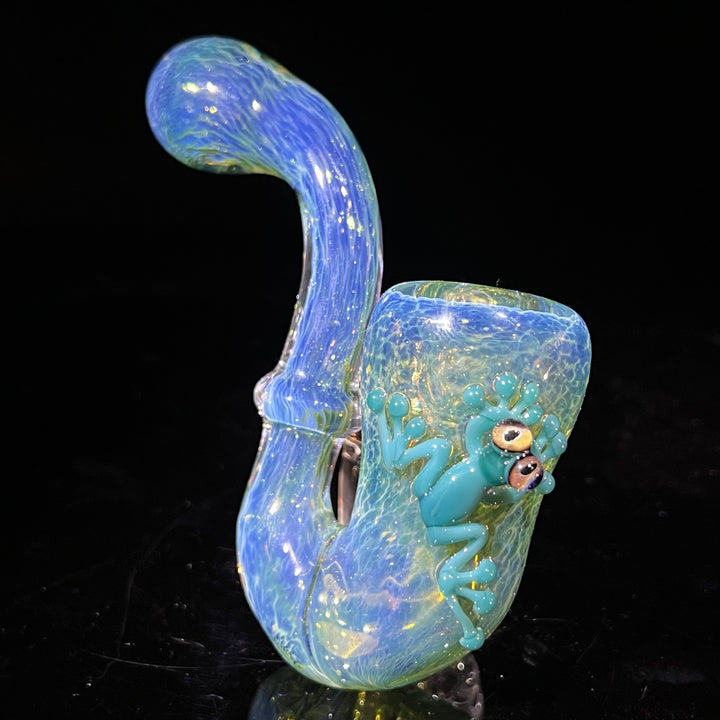 Color Changing Green Frog Sherlock Glass Pipe Beezy Glass   