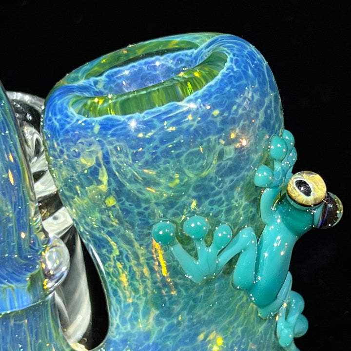 Color Changing Green Frog Sherlock Glass Pipe Beezy Glass   