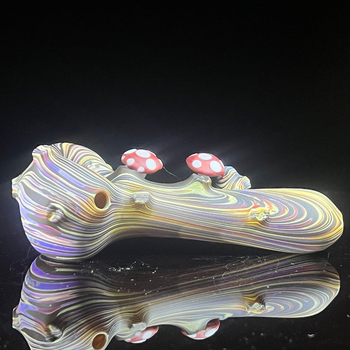 Woodgrain Shroom Branch Spoon Glass Pipe Wazoo Glass