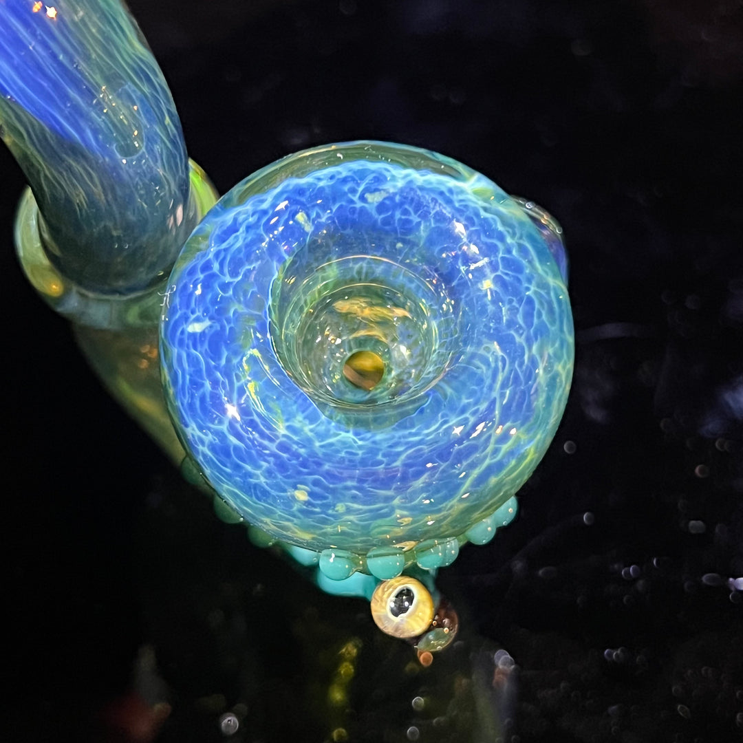 Color Changing Green Frog Sherlock Glass Pipe Beezy Glass   