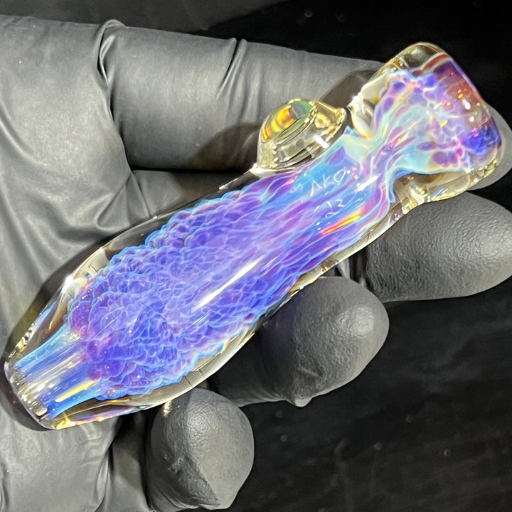 Purple Nebula Chillum Glass Pipe Tako Glass   