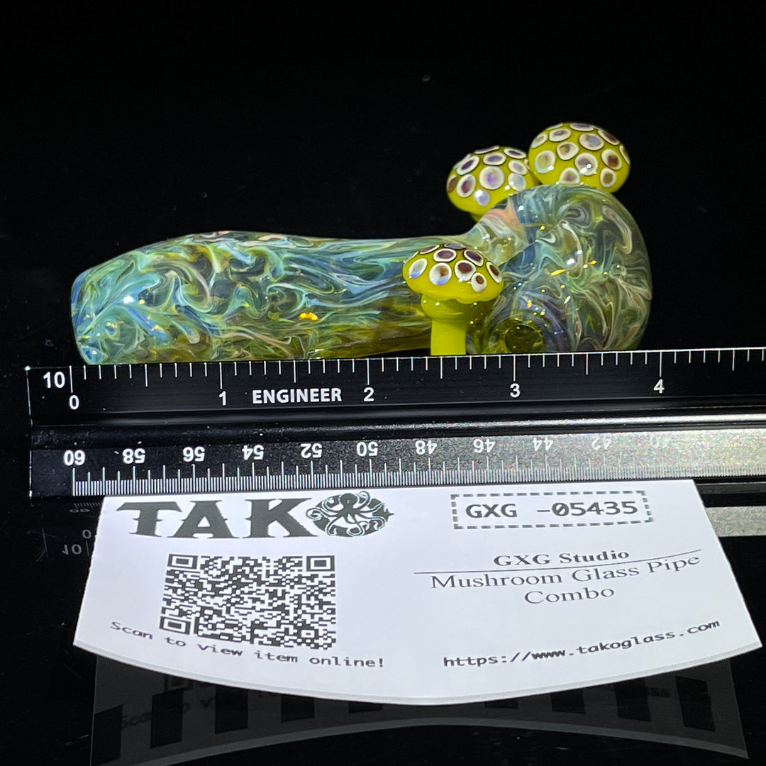 Mushroom Glass Pipe Combo Glass Pipe GXG Studio   