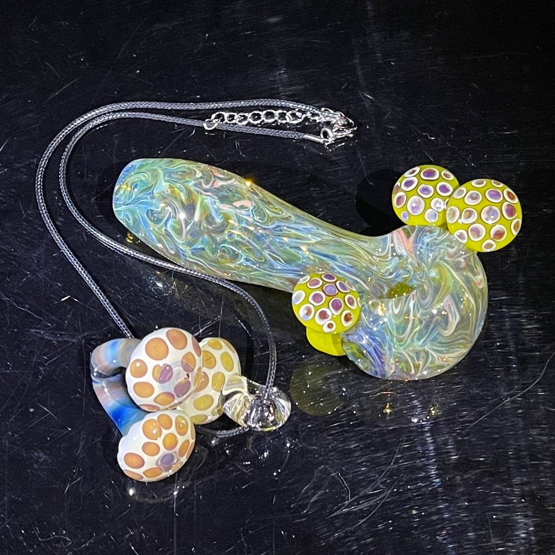 Mushroom Glass Pipe Combo Glass Pipe GXG Studio   