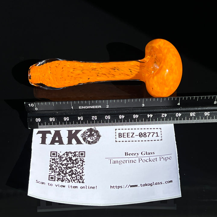 Tangerine Pocket Pipe Glass Pipe Beezy Glass