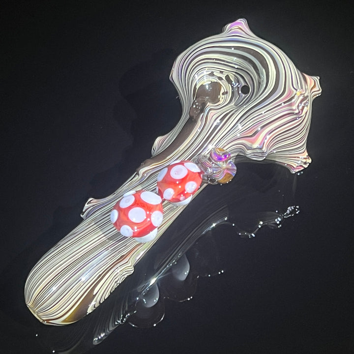 Woodgrain Shroom Branch Spoon Glass Pipe Wazoo Glass