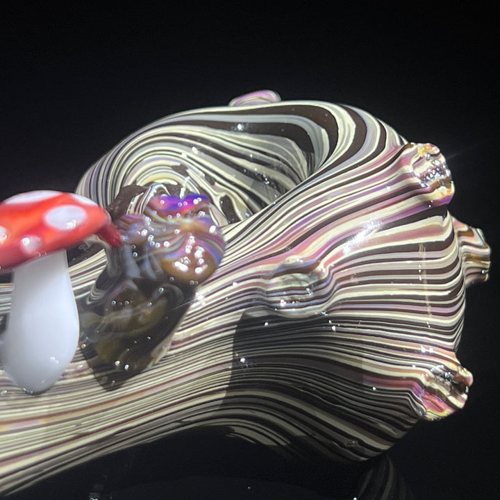 Woodgrain Shroom Branch Spoon Glass Pipe Wazoo Glass