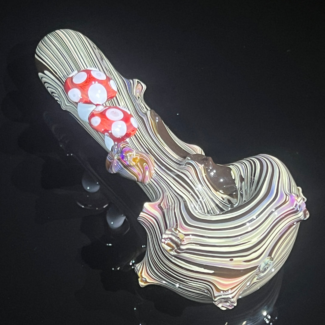 Woodgrain Shroom Branch Spoon Glass Pipe Wazoo Glass