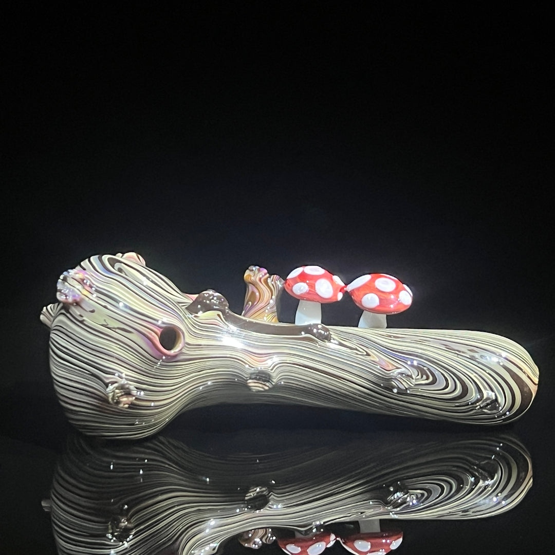 Woodgrain Shroom Branch Spoon Glass Pipe Wazoo Glass