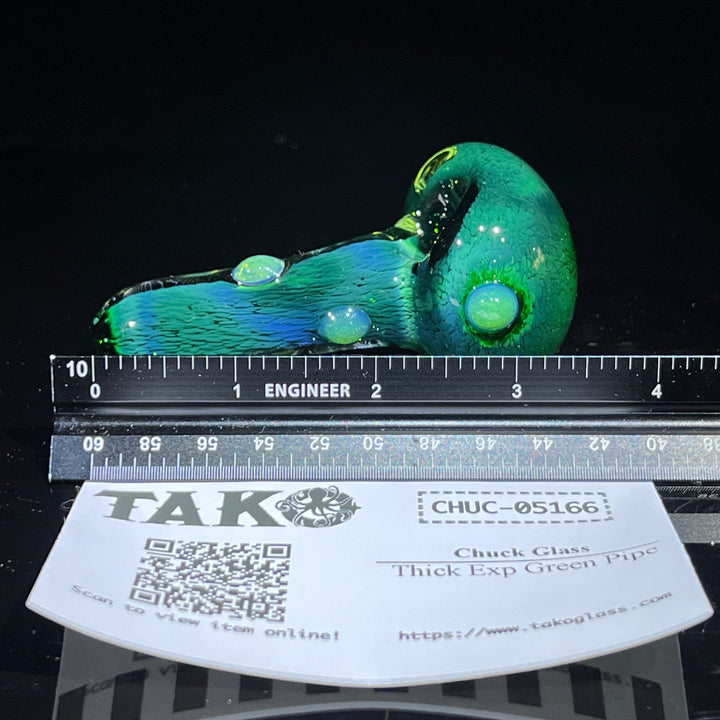 Thick Exp Green Pipe Glass Pipe Chuck Glass   