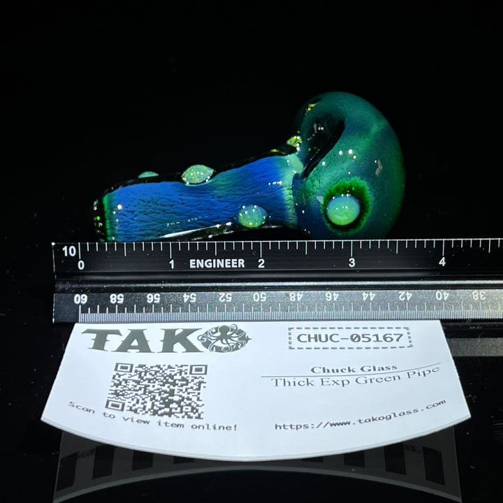 Thick Exp Green Pipe Glass Pipe Chuck Glass   