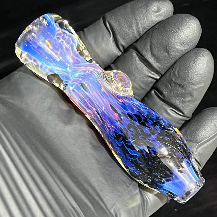 Purple Nebula Chillum Glass Pipe Tako Glass   