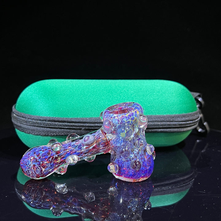 Purple Marble Hammer + Case Combo Glass Pipe TG   