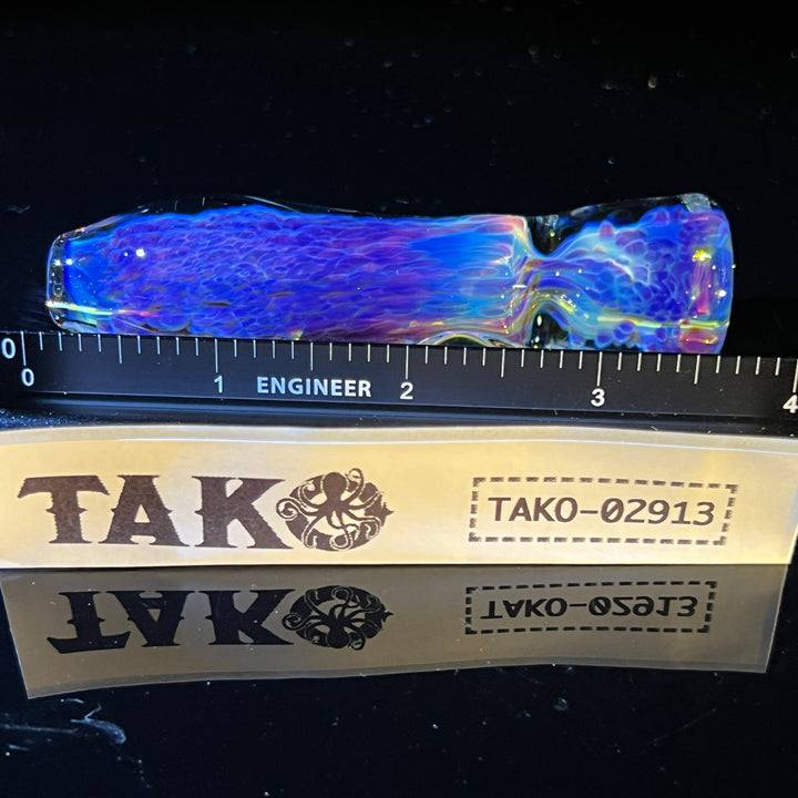 Purple Nebula Chillum Glass Pipe Tako Glass   