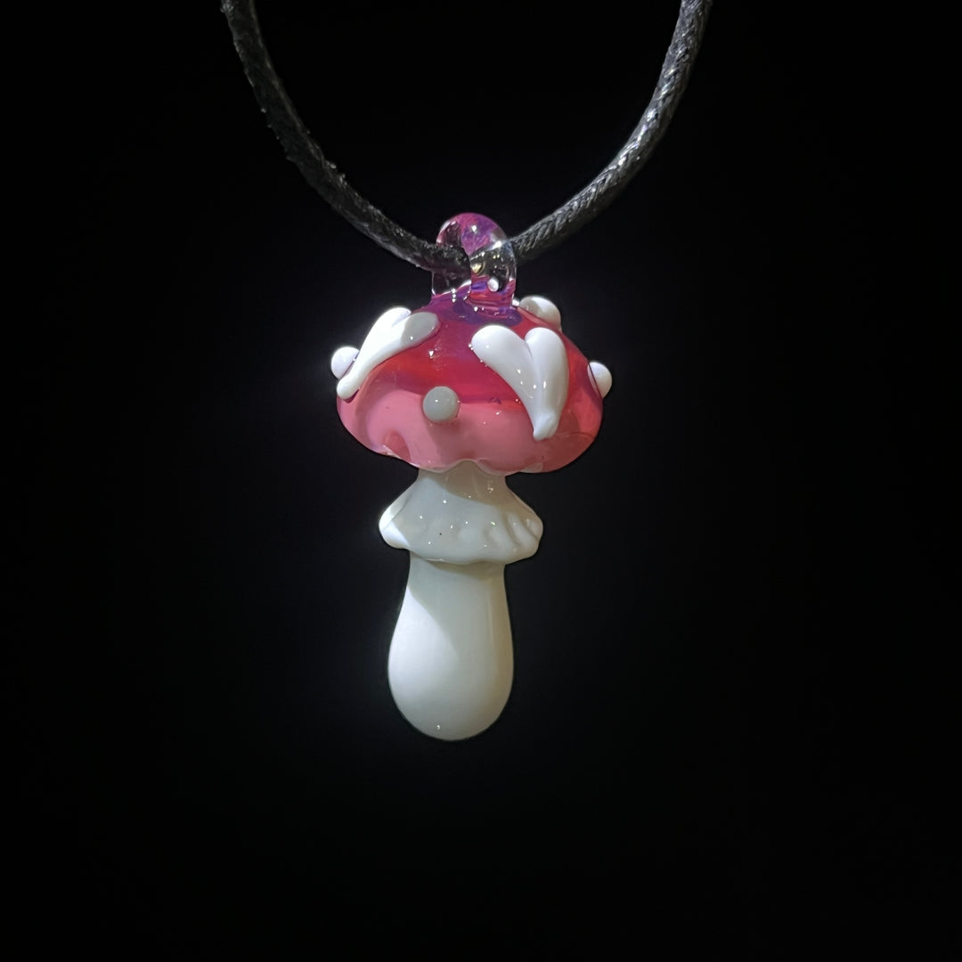 Mushroom Heart Pendant Jewelry Beezy Glass