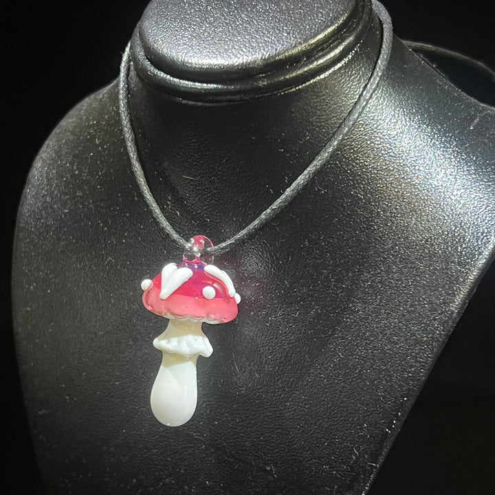 Mushroom Heart Pendant Jewelry Beezy Glass