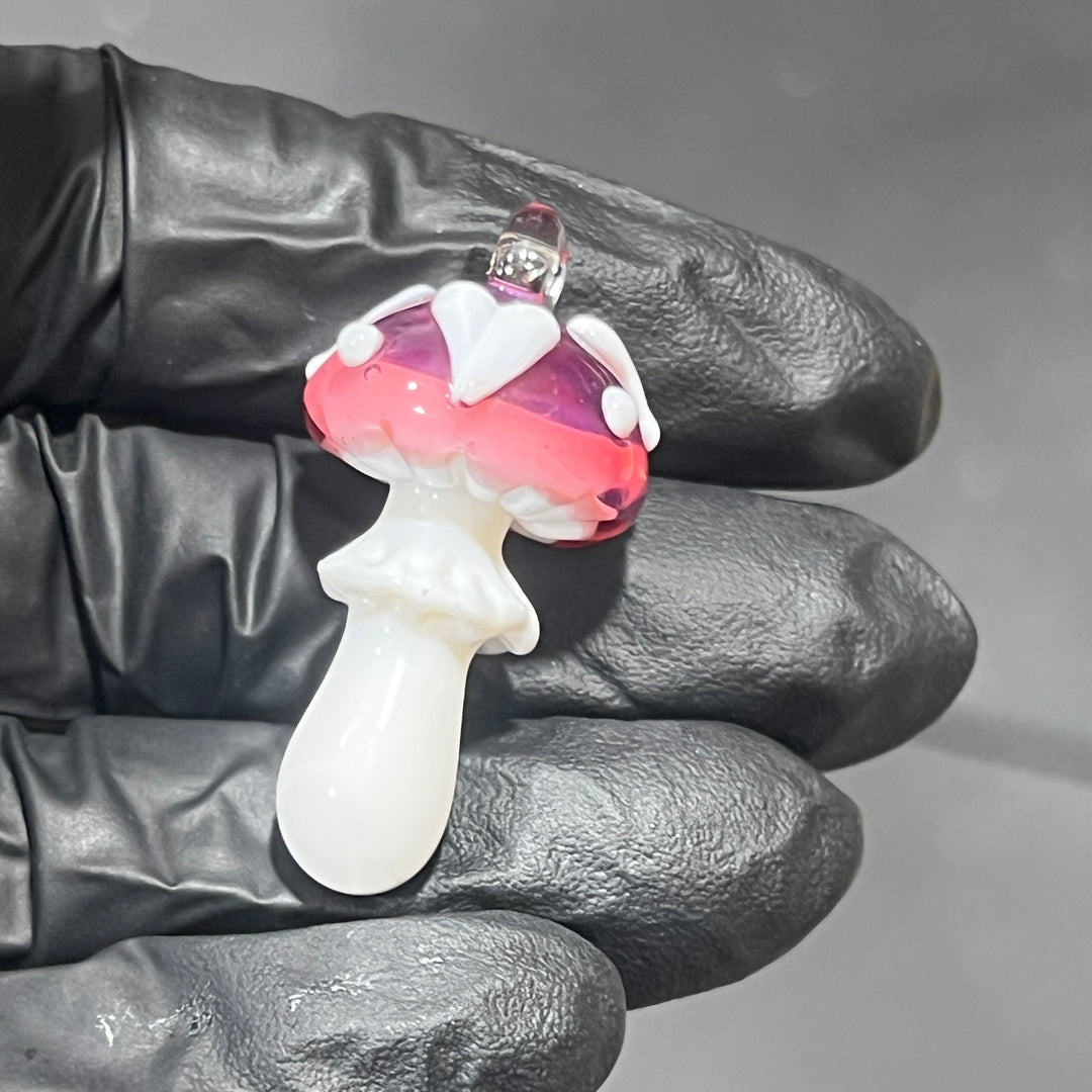 Mushroom Heart Pendant Jewelry Beezy Glass