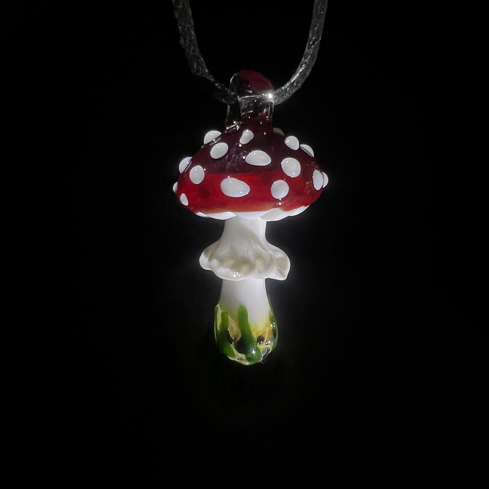 Small Mushroom Pendant Jewelry Beezy Glass