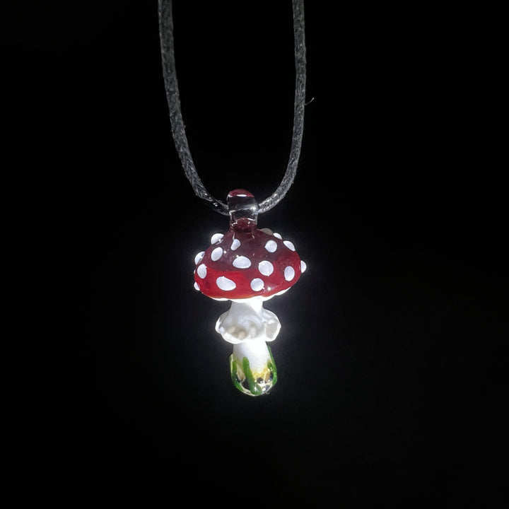 Small Mushroom Pendant Jewelry Beezy Glass