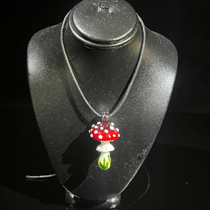 Small Mushroom Pendant Jewelry Beezy Glass