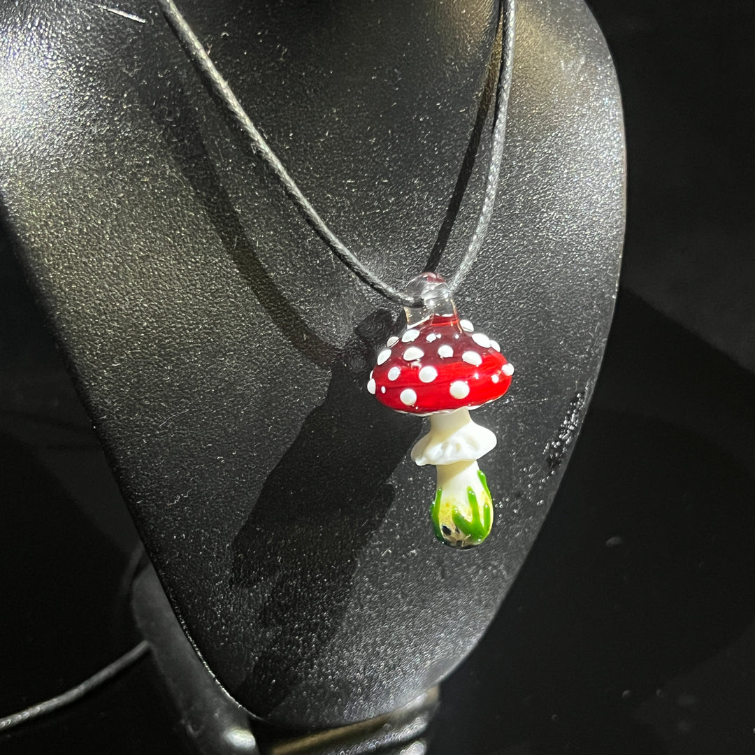 Small Mushroom Pendant Jewelry Beezy Glass