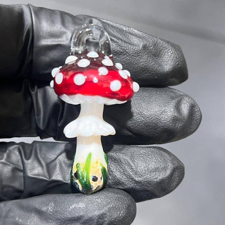 Small Mushroom Pendant Jewelry Beezy Glass