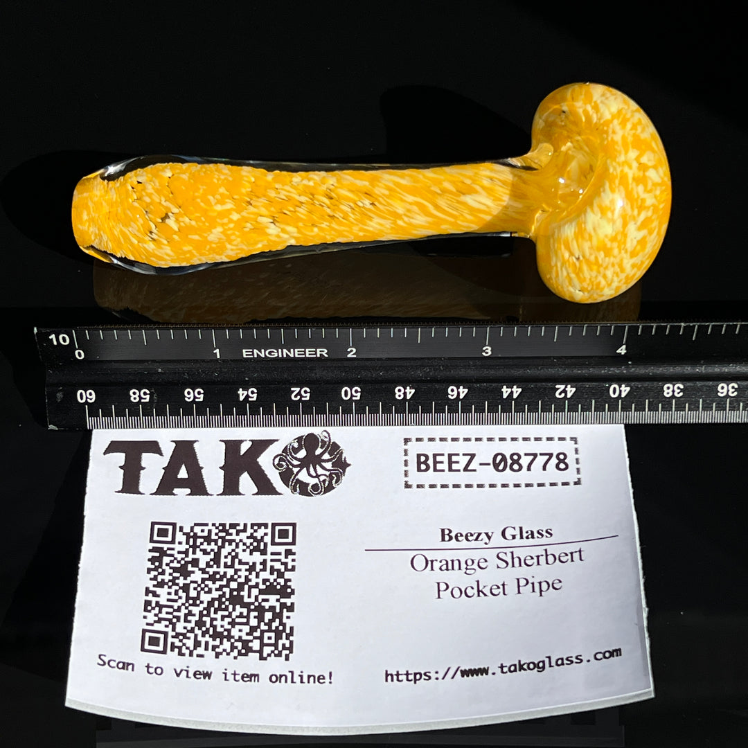 Orange Sherbert Pocket Pipe Glass Pipe Beezy Glass