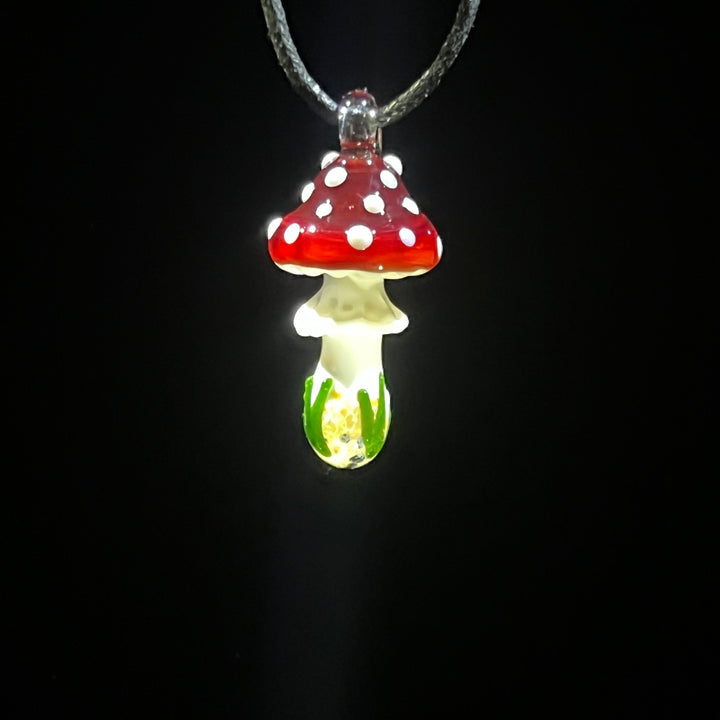 Small Mushroom Pendant Jewelry Beezy Glass