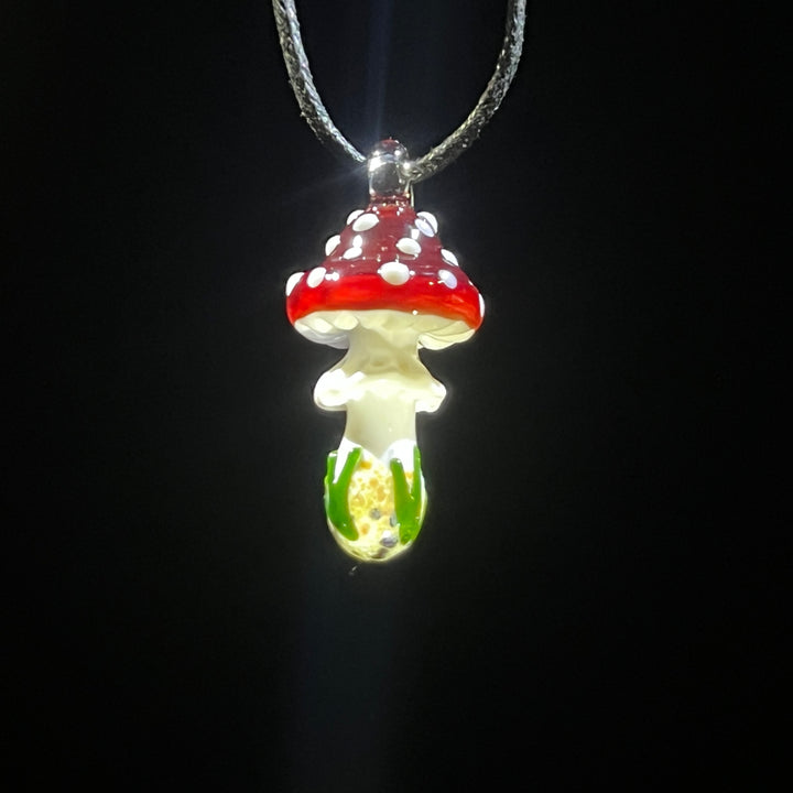 Small Mushroom Pendant Jewelry Beezy Glass