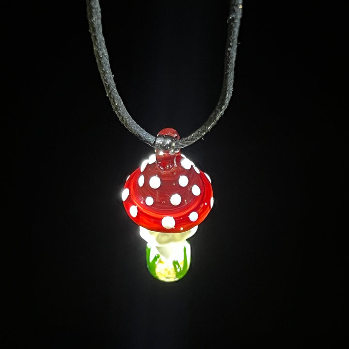 Small Mushroom Pendant Jewelry Beezy Glass