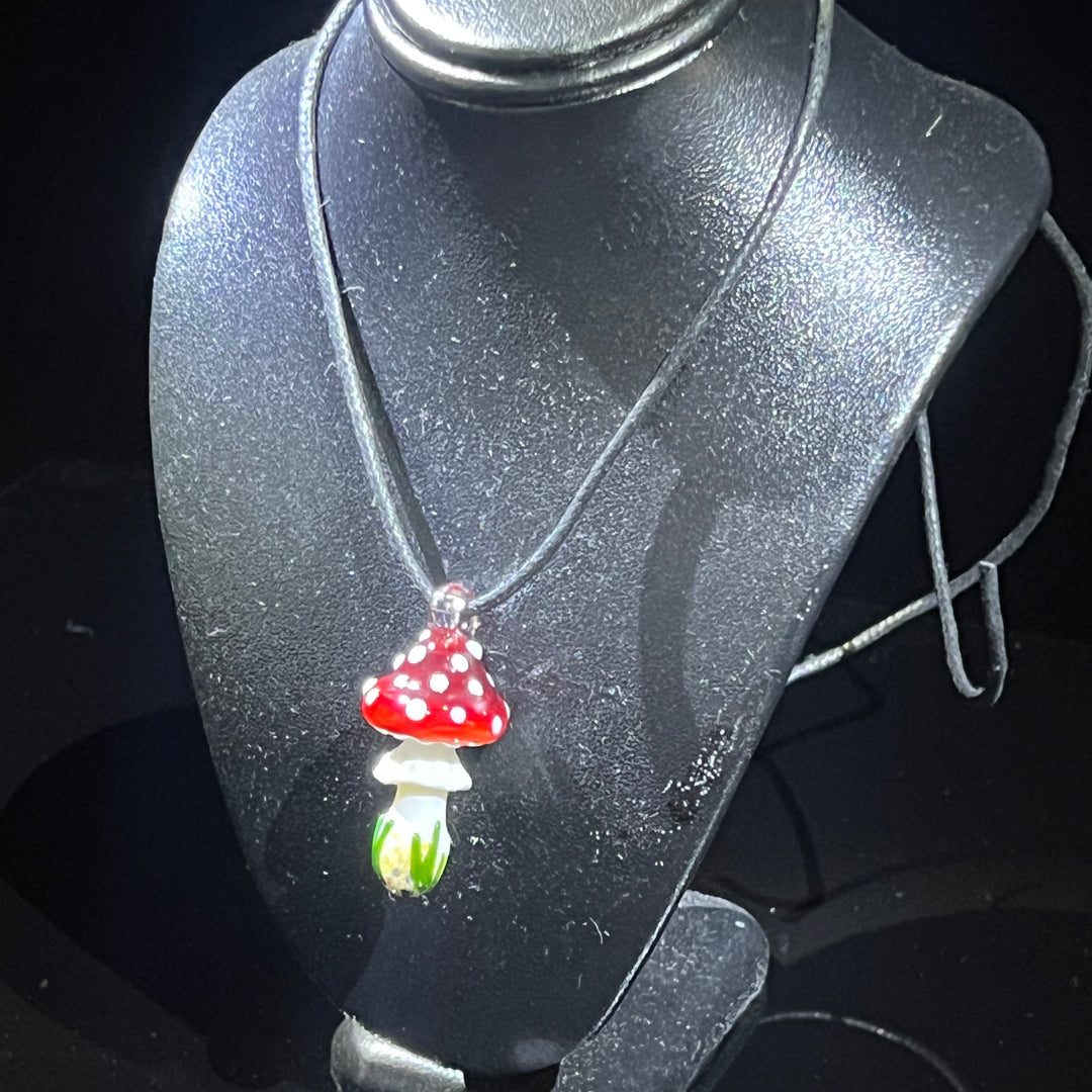 Small Mushroom Pendant Jewelry Beezy Glass