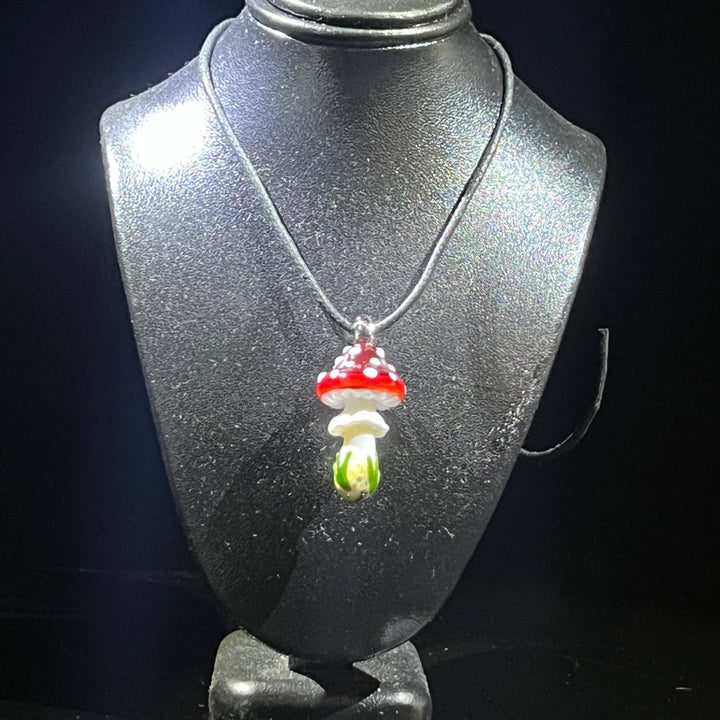 Small Mushroom Pendant Jewelry Beezy Glass