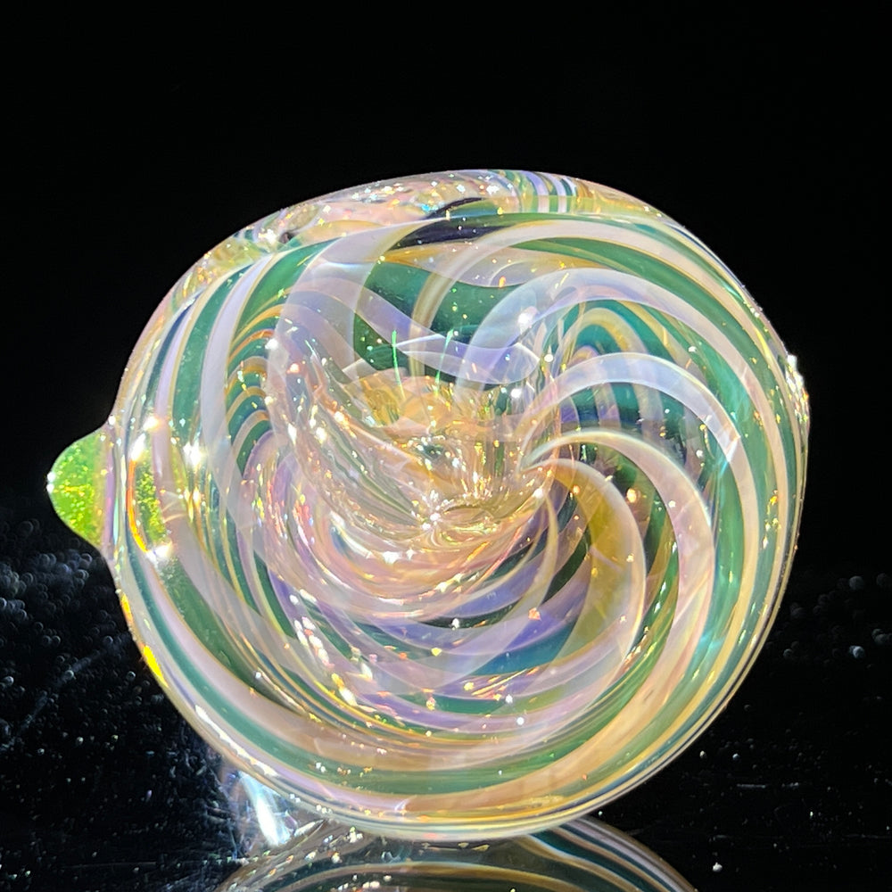 Thick Fume Pipe Green Slyme Marble Glass Pipe Chuck Glass   