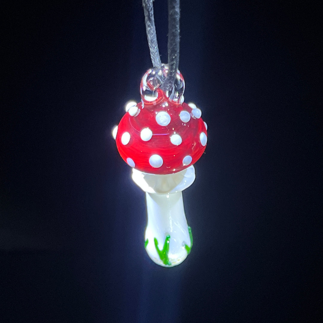 Large Mushroom Pendant Jewelry Beezy Glass