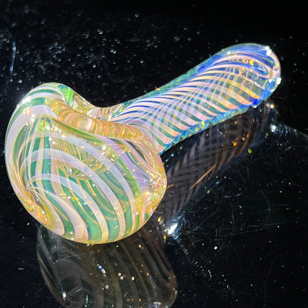 Thick Fume Pipe Green Slyme Marble Glass Pipe Chuck Glass   