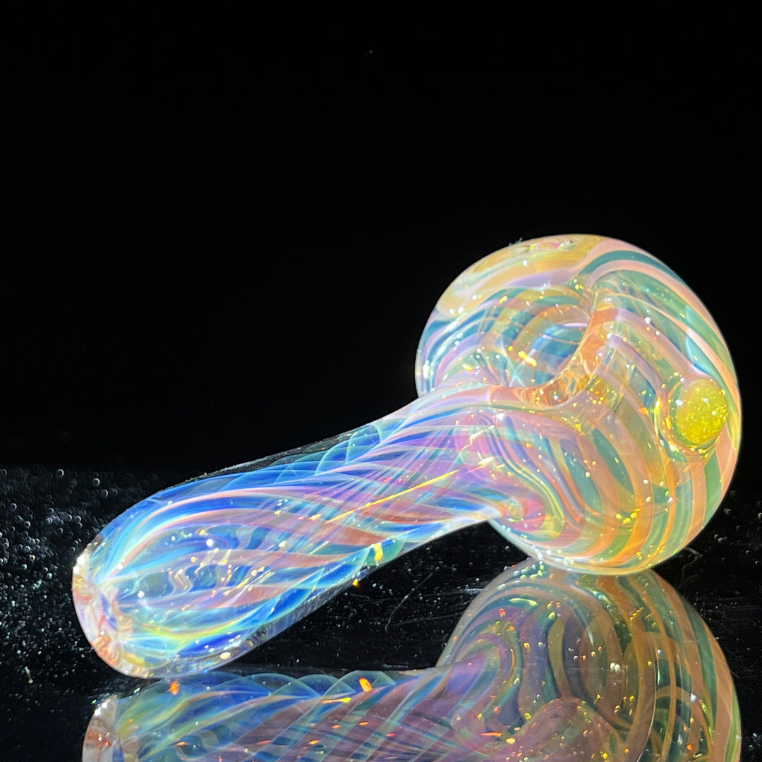 Thick Fume Pipe Green Slyme Marble Glass Pipe Chuck Glass   