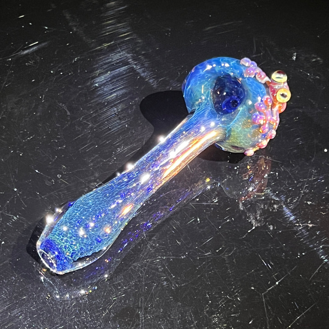 Blue Sea Sparkle Frog Spoon Glass Pipe Beezy Glass   