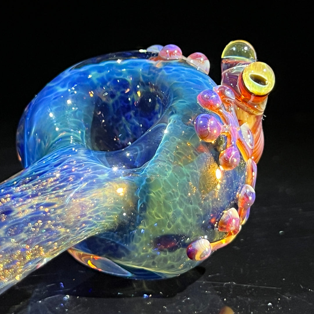 Blue Sea Sparkle Frog Spoon Glass Pipe Beezy Glass   