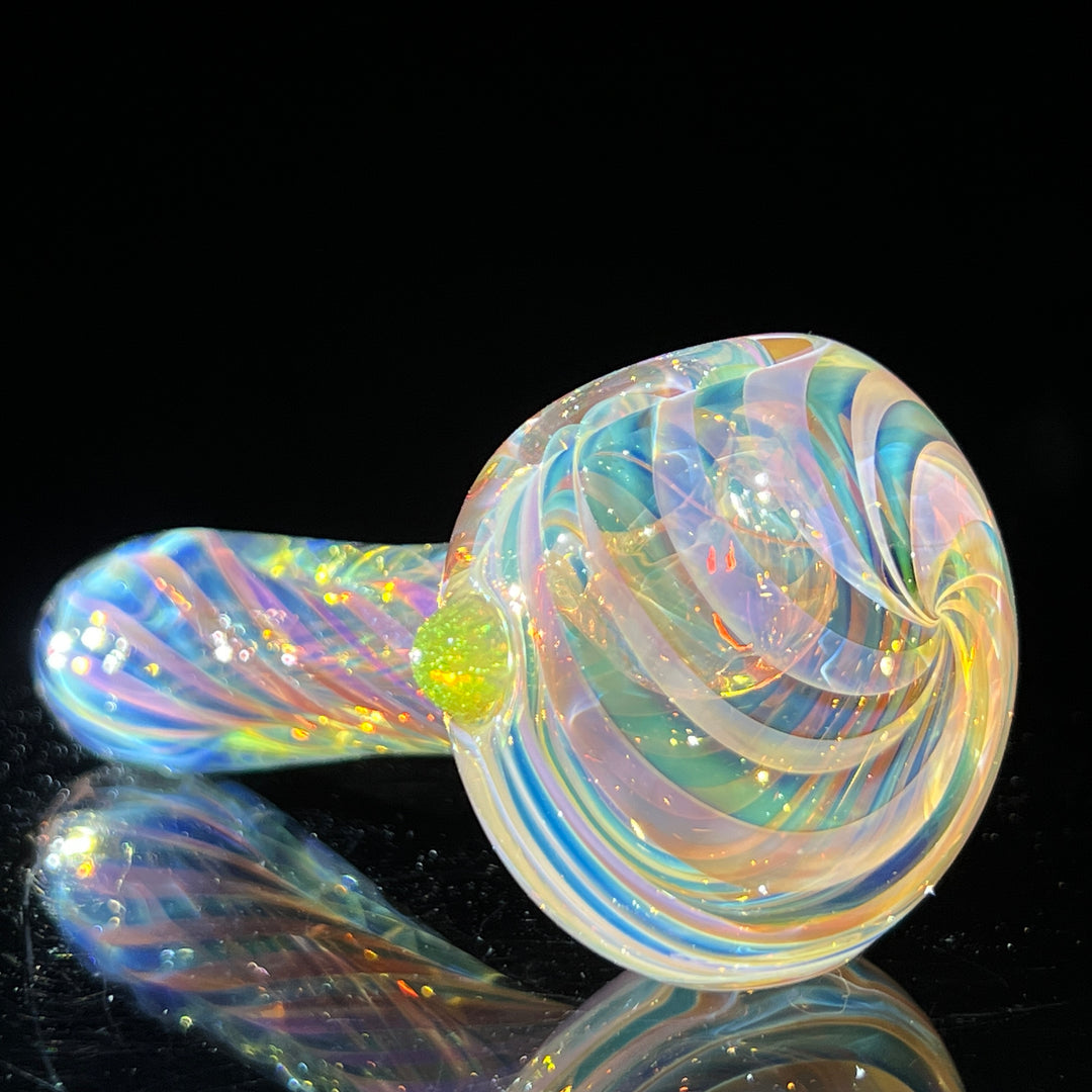 Thick Fume Pipe Green Slyme Marble Glass Pipe Chuck Glass   