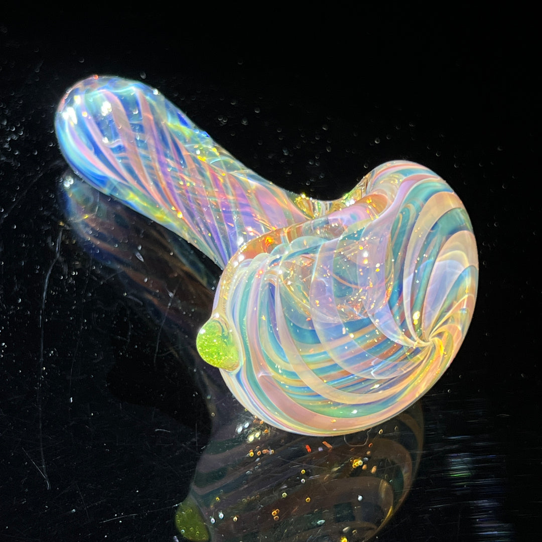 Thick Fume Pipe Green Slyme Marble Glass Pipe Chuck Glass   